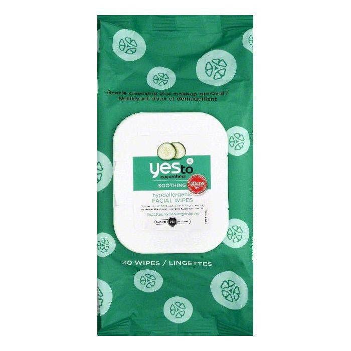 Yes To Hypoallergenic Facial Wipes, 30 ea (Pack of 3) for wholesale by KeHE Distributors, LLC