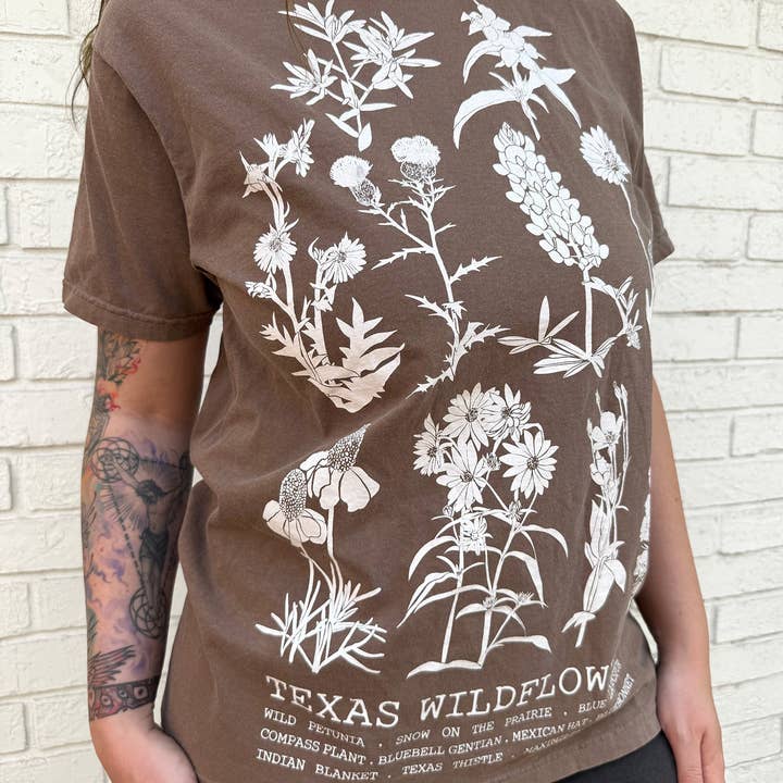 Camiseta de flores silvestres de Texas para venta al por mayor de Planetarium
