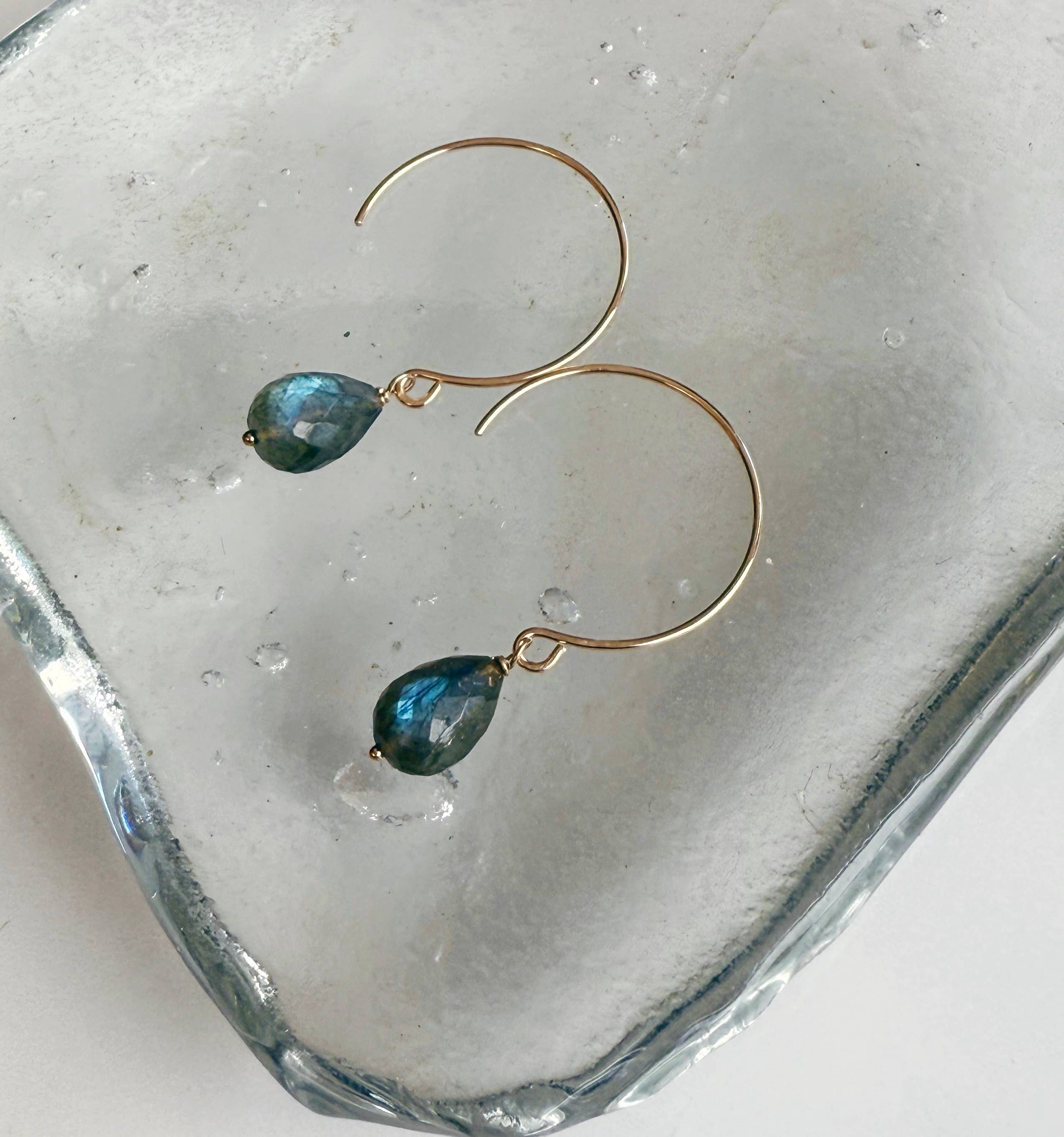Bonnie Boardman Jewelry - Wholesale Hoop Earrings - Labradorite mini hoops2