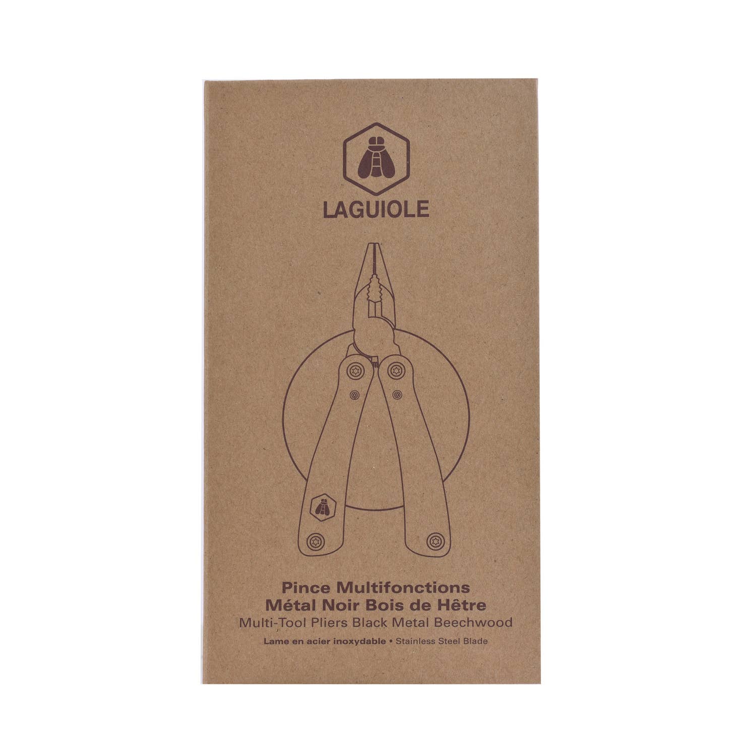 Laguiole – wholesale Handy tool – Laguiole Black Metal Multi-tool Pliers in Beech Wood4