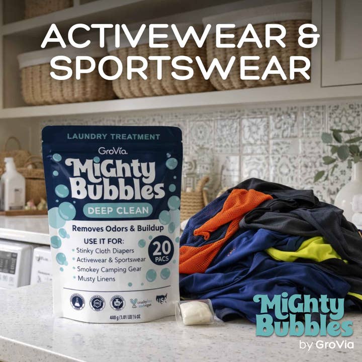 GroVia Modern Diapers - Wholesale Laundry Detergent Powder/Pods - Mighty Bubbles Laundry Treatment 20 count9