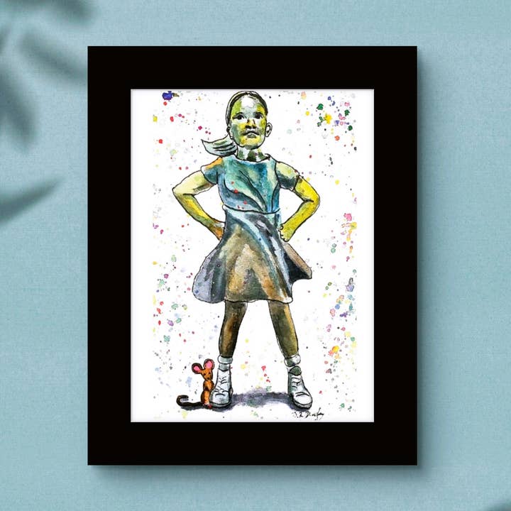 Johnnerdraws - Wholesale Art Print - "The Fearless Girl"-ART Print-HAND PAINTED 3
