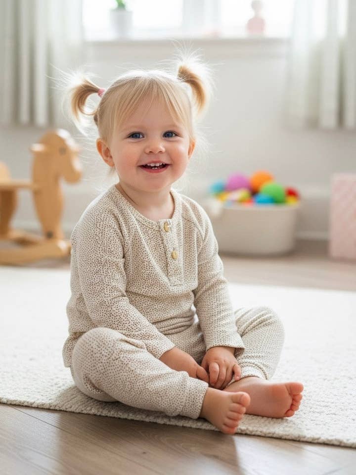 Beige Speckled 2 Piece Set for wholesale by Honey and Hive