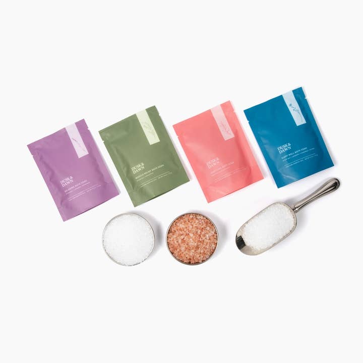 Giften Market - Wholesale Bath Soak/Milk - Muscle Relief Bath Soak Pouch - Epsom Salt + Eucalyptus Oil