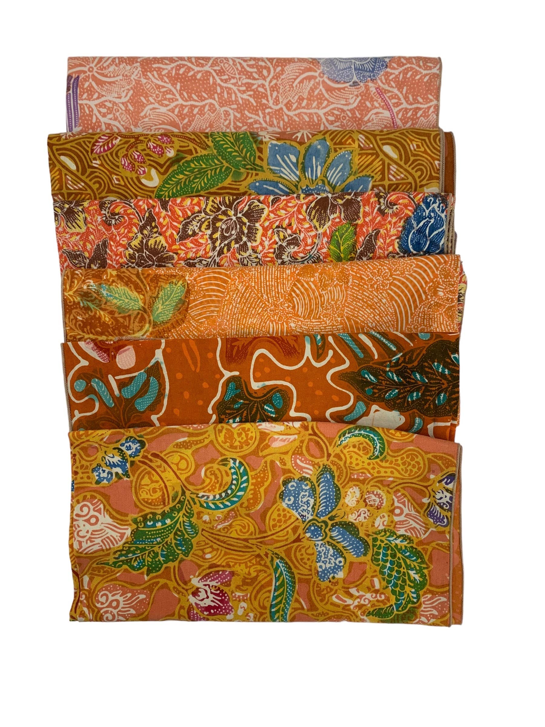 Asia West – wholesale Dinner & cloth napkin – Napkins-blue, green, orange, natural, pink & purple (set/6) 3