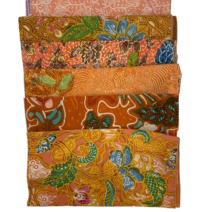 Asia West – wholesale Dinner & cloth napkin – Napkins-blue, green, orange, natural, pink & purple (set/6) 3