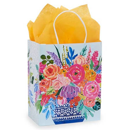 Persian Blooms Paper Gift Bags for wholesale on Faire