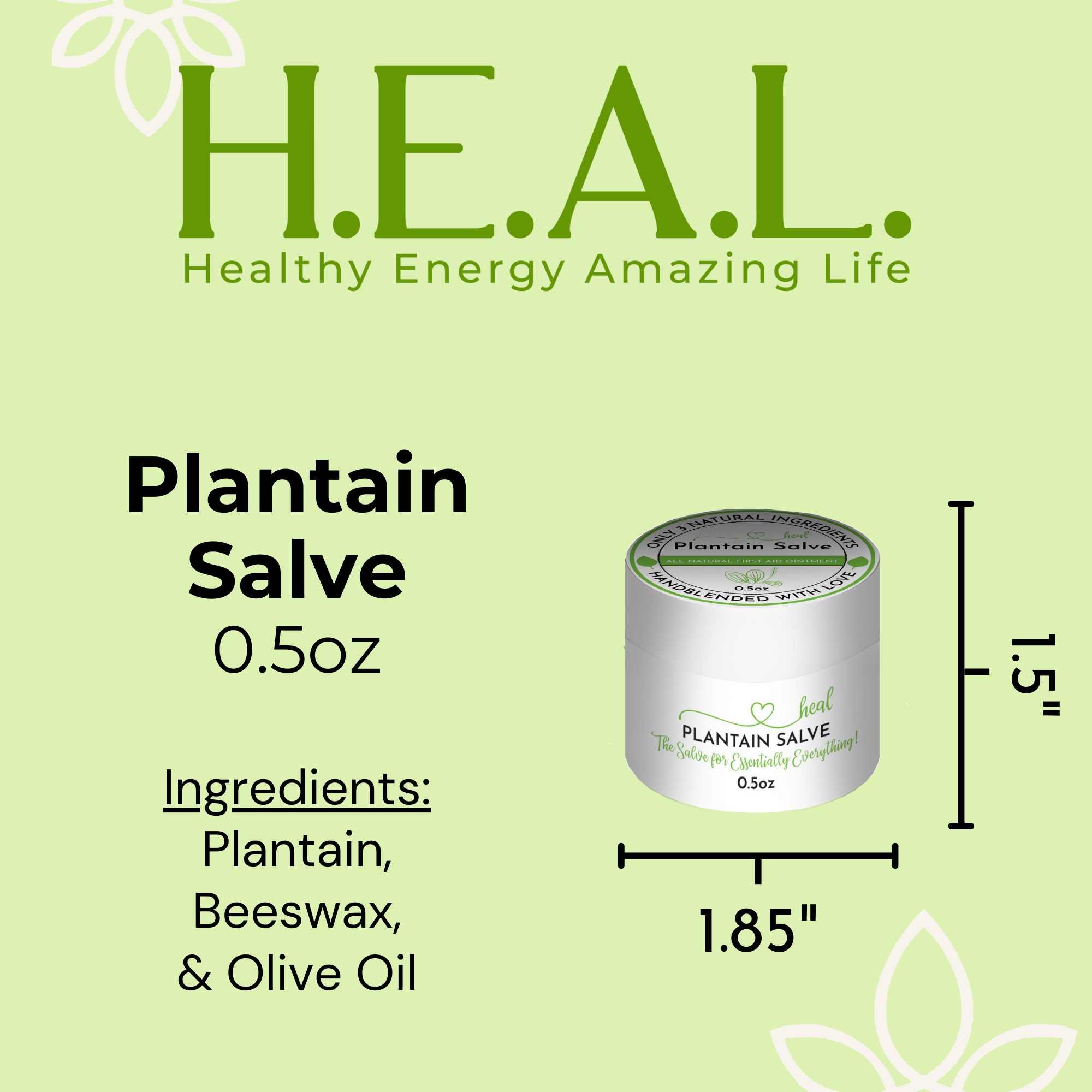 Healthy Energy Amazing Life - Wholesale Healing Salve/Balm/Cream - Plantain Salves9
