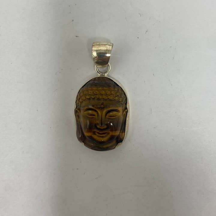 Sterling Silver Tiger Eye Buddha for wholesale by Kathmandu Jewelry
