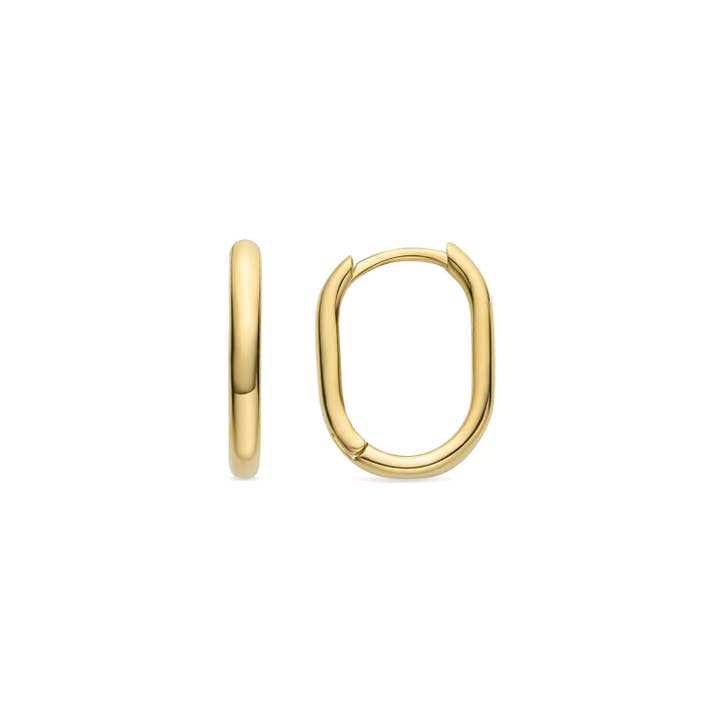 Luxenter - Vendita all'ingrosso Orecchini a cerchio - Orecchini finiti in oro giallo 18K - Wiselu