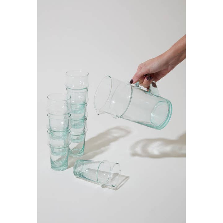 Mikwi - Wholesale Drinking Glass/Cup - Moroccan Beldi Glass Set of 6 – Handmade Recycled Glassware3