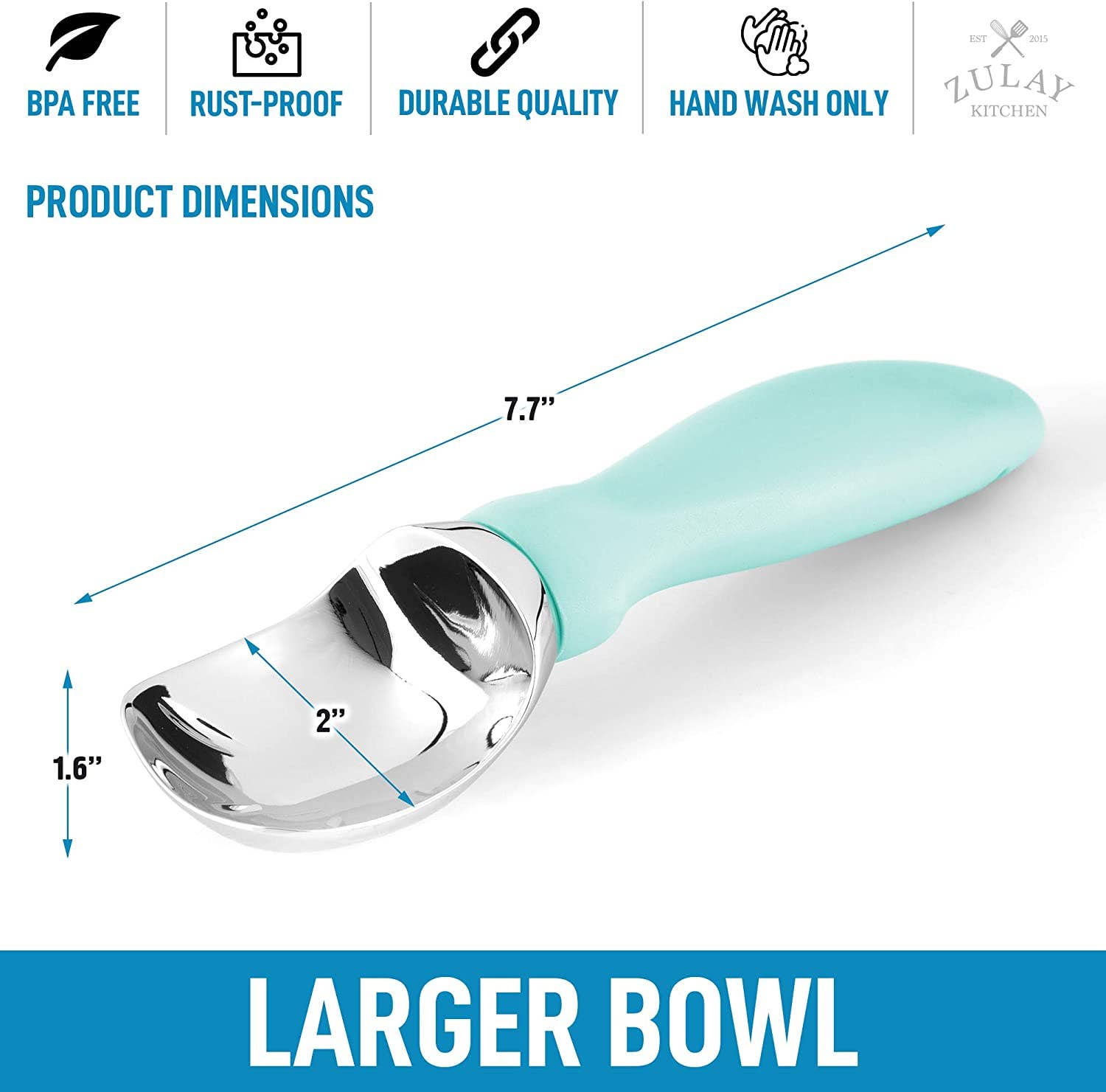 Zulay Kitchen – Großhandel Eisportionierer – Eisportionierer mit Soft-Easy-Griff und Deckelöffner15