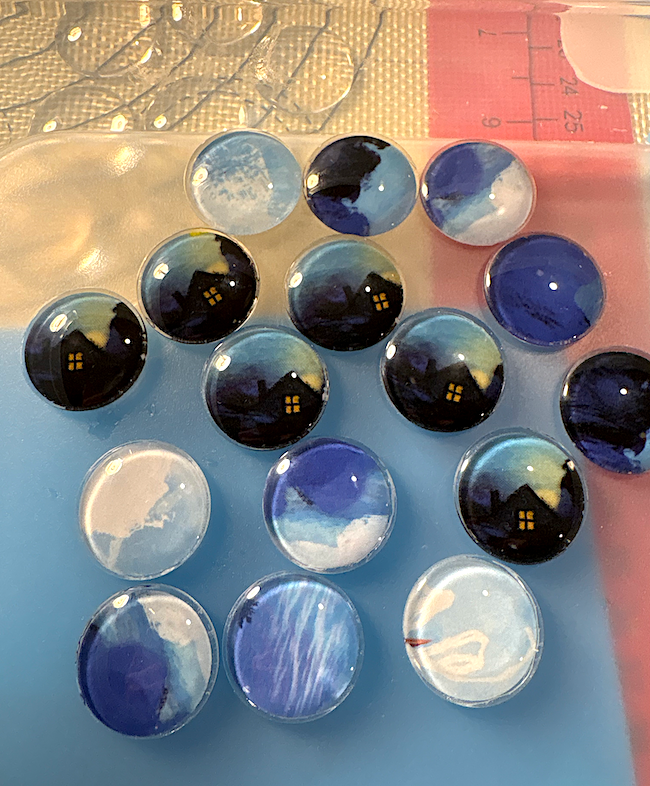 Anna DiVito Studio - Wholesale Magnet - COZY HOME EARLY DAWN SKY MAGNET SET | GLASS | HANDCRAFTED 1