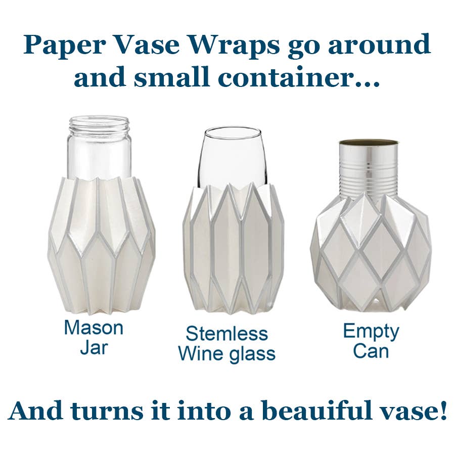 Lucy Grymes Designs - Wholesale Vase - Red Paper Vase Wraps | Set of 32