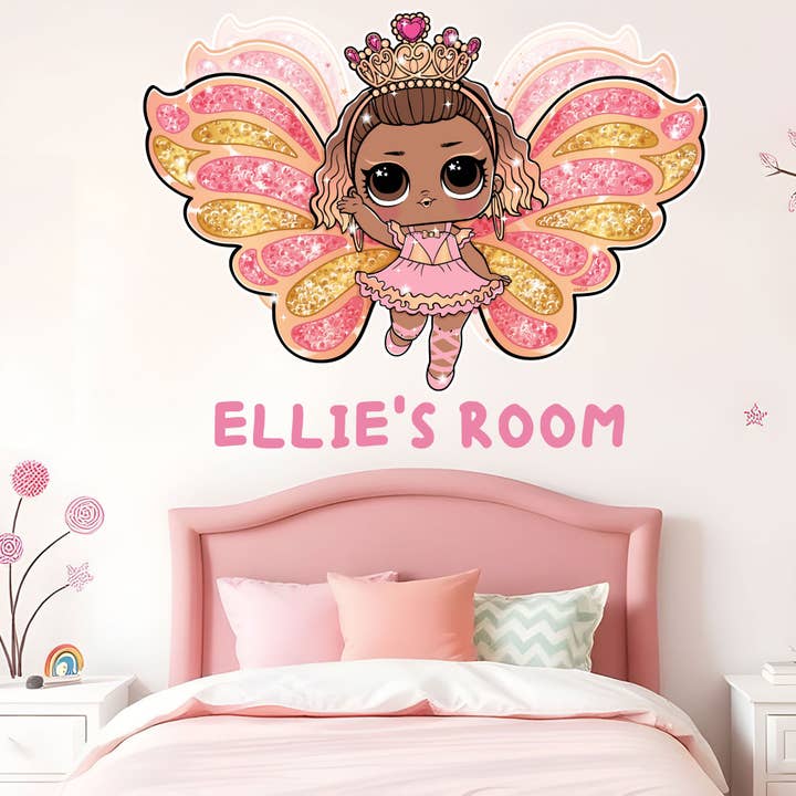 L.O.L Surprise! Wall Sticker - Fairies Instagold Personalised Name Wall Art for wholesale by Themed