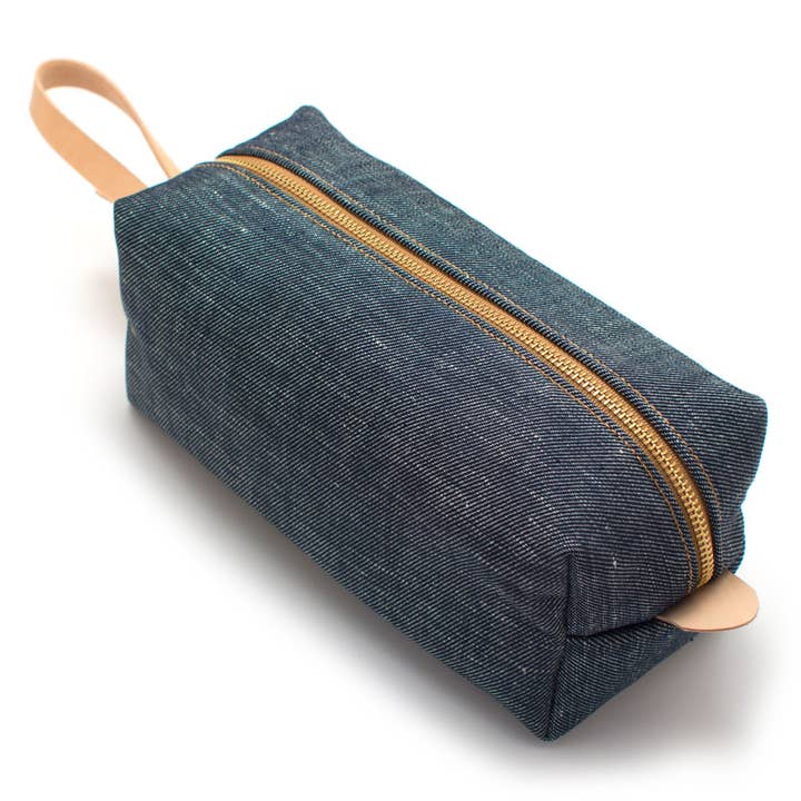 General Knot & Co. - Wholesale Toiletry Bag - Unisex - Japanese Denim Travel Kit