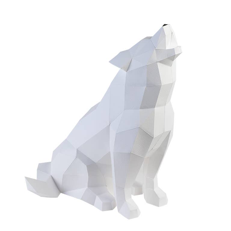 PAPERCRAFT WORLD – Großhandel Bastelset – Wolf 3D PaperCraft Origami Modell, Papierlampe9