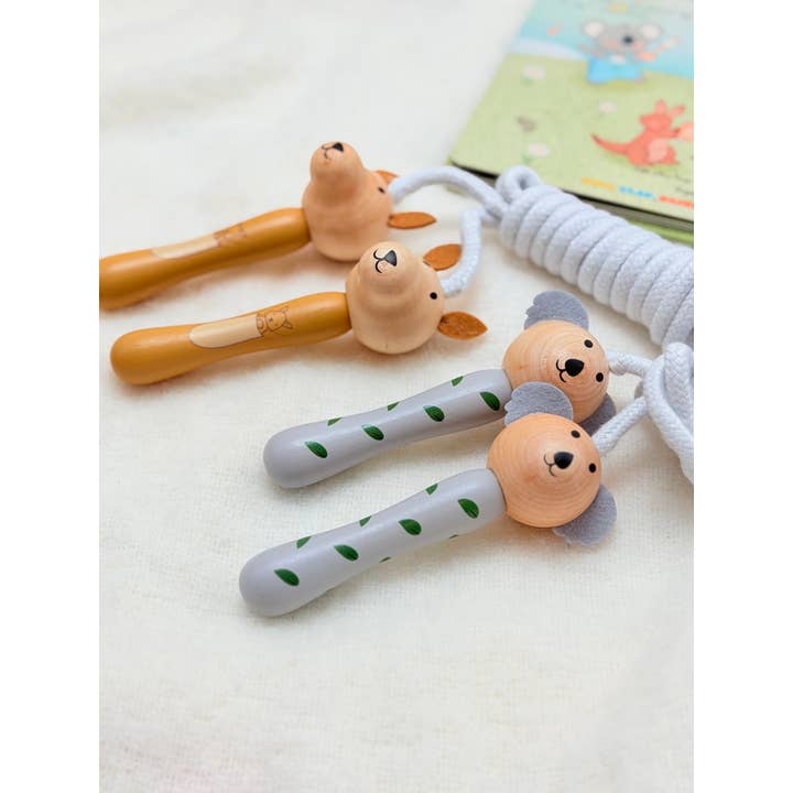ToysLink - Vente Jouet en bois – enfant - Corde à sauter en bois pour koalas et kangourous1