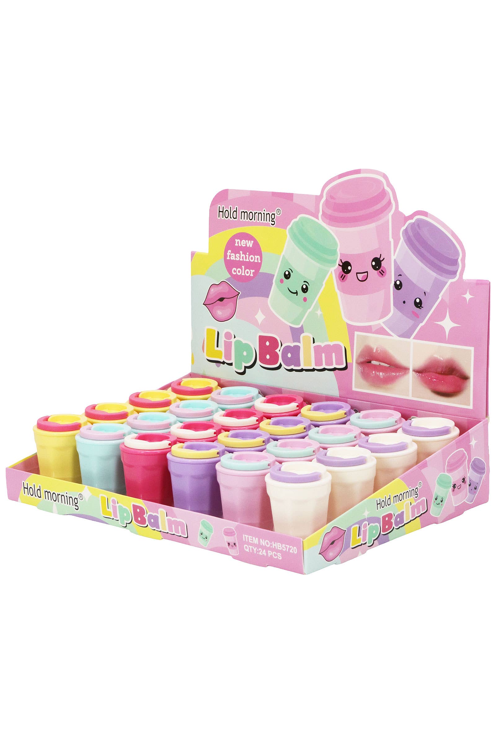 ASSORTI Baume à lèvres parfumé tasse de café Pastel Café - 24 pièces en vente sur Faire1