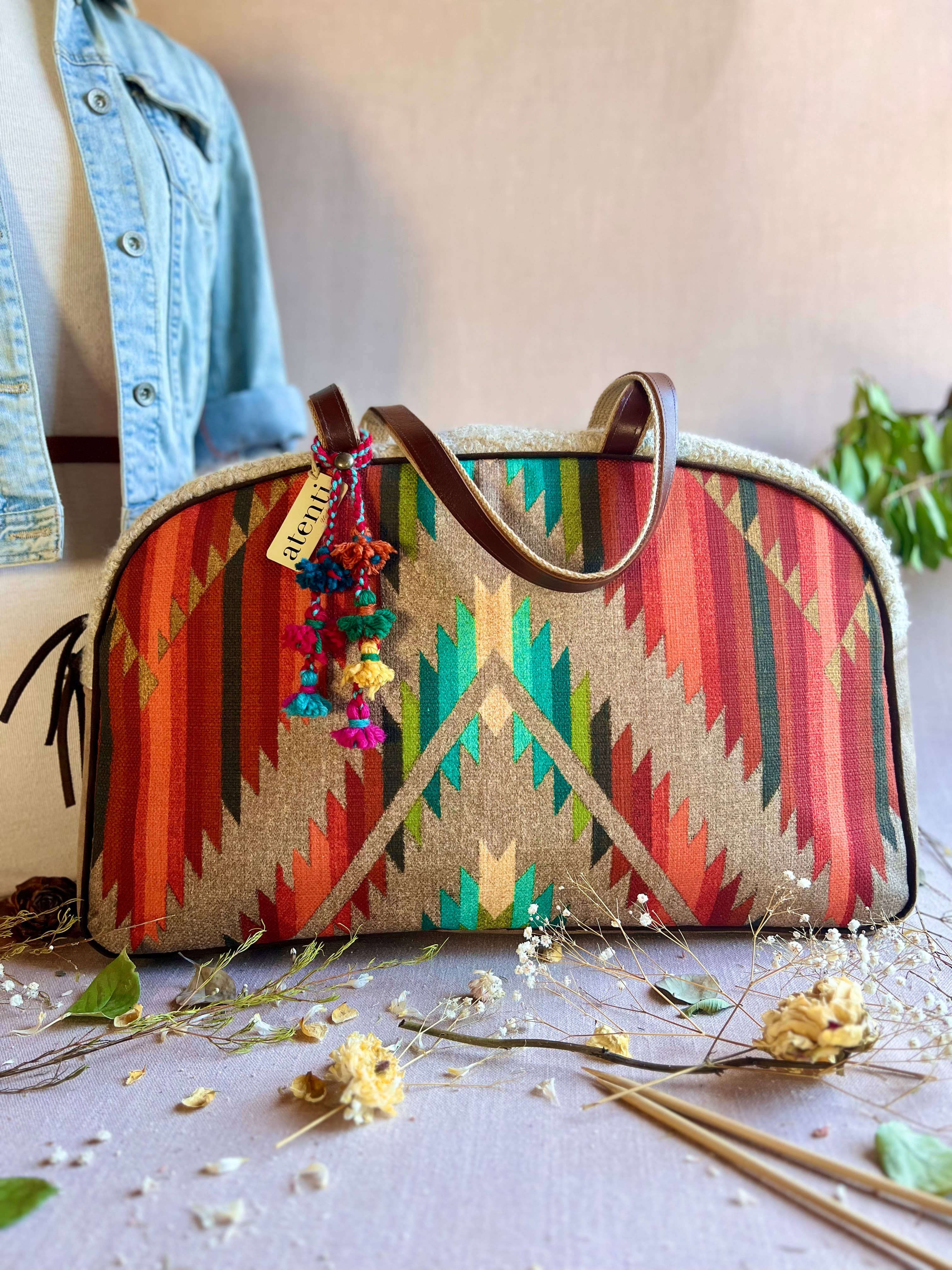 Atenti - Vente Sac de voyage – femme - Sac de voyage weekender Maverick fait main par Atenti – Fabriqué aux États-Unis2