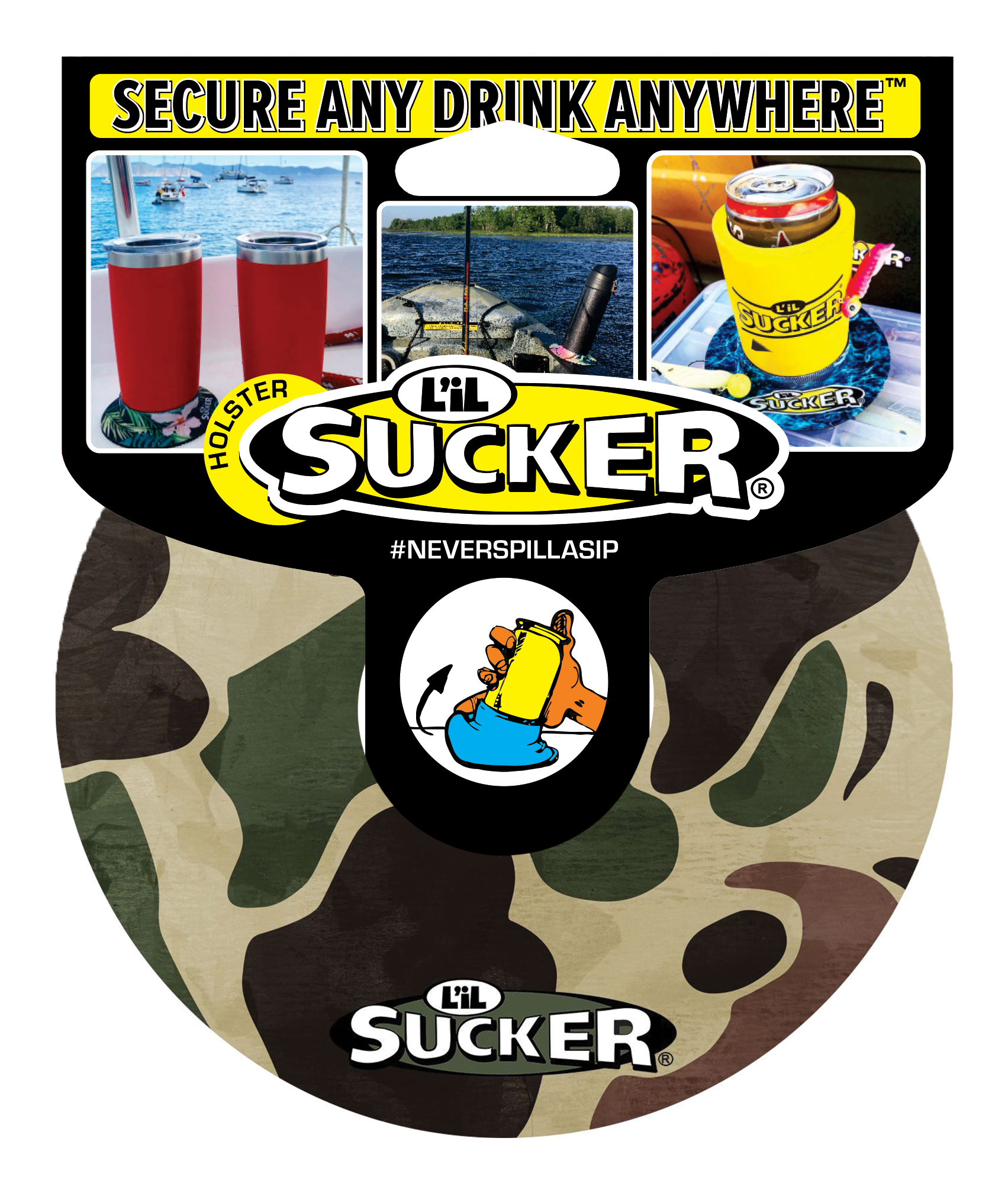 Lil Sucker - Wholesale Drink Huggers & Koozies - WOODLAND CAMO3