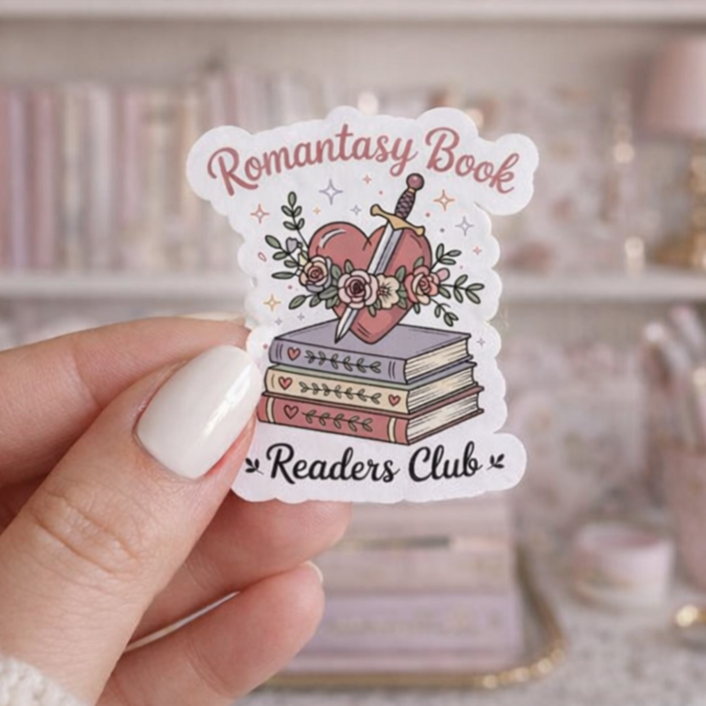 Auburn Row Design - Wholesale Sticker - Romantasy Reader Die Cut Sticker 1