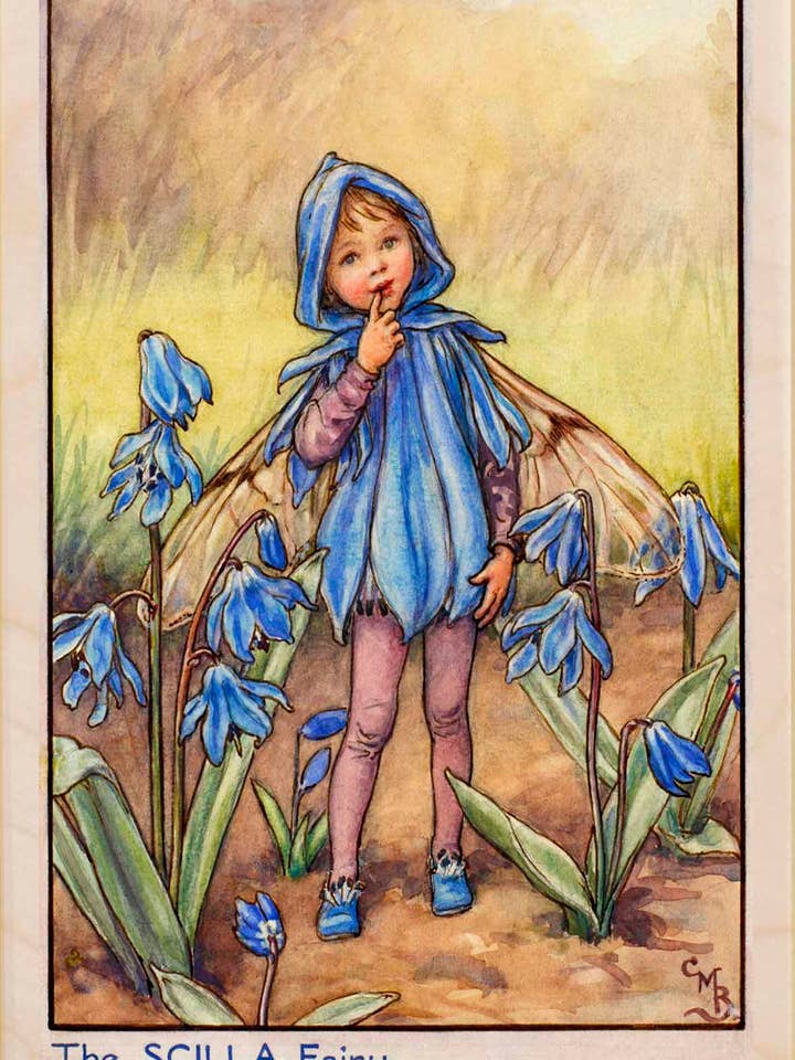 Scilla Fairy - Eco-friendly cards & magnets for wholesale by THE WOODEN POSTCARD COMPANY