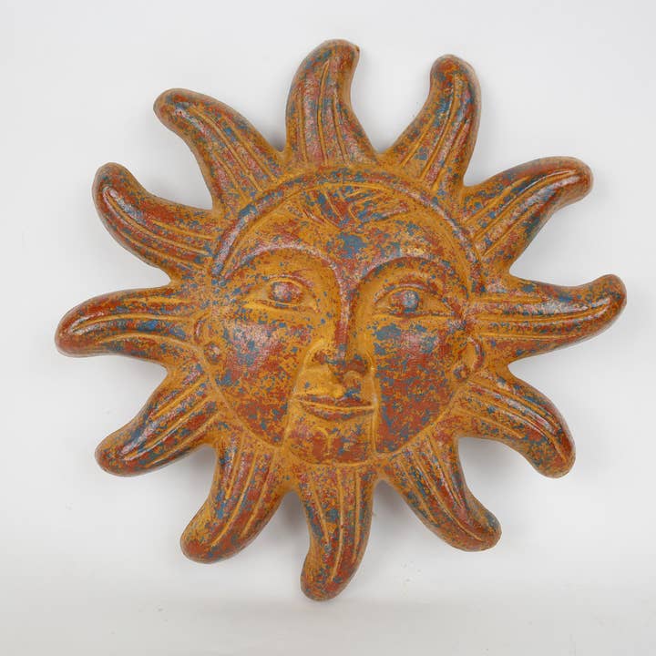 My Amigos Imports - Wholesale Wall Accent - Clay Garden Sun-Wall Decor-12 inch-Great Quality-Two Colors