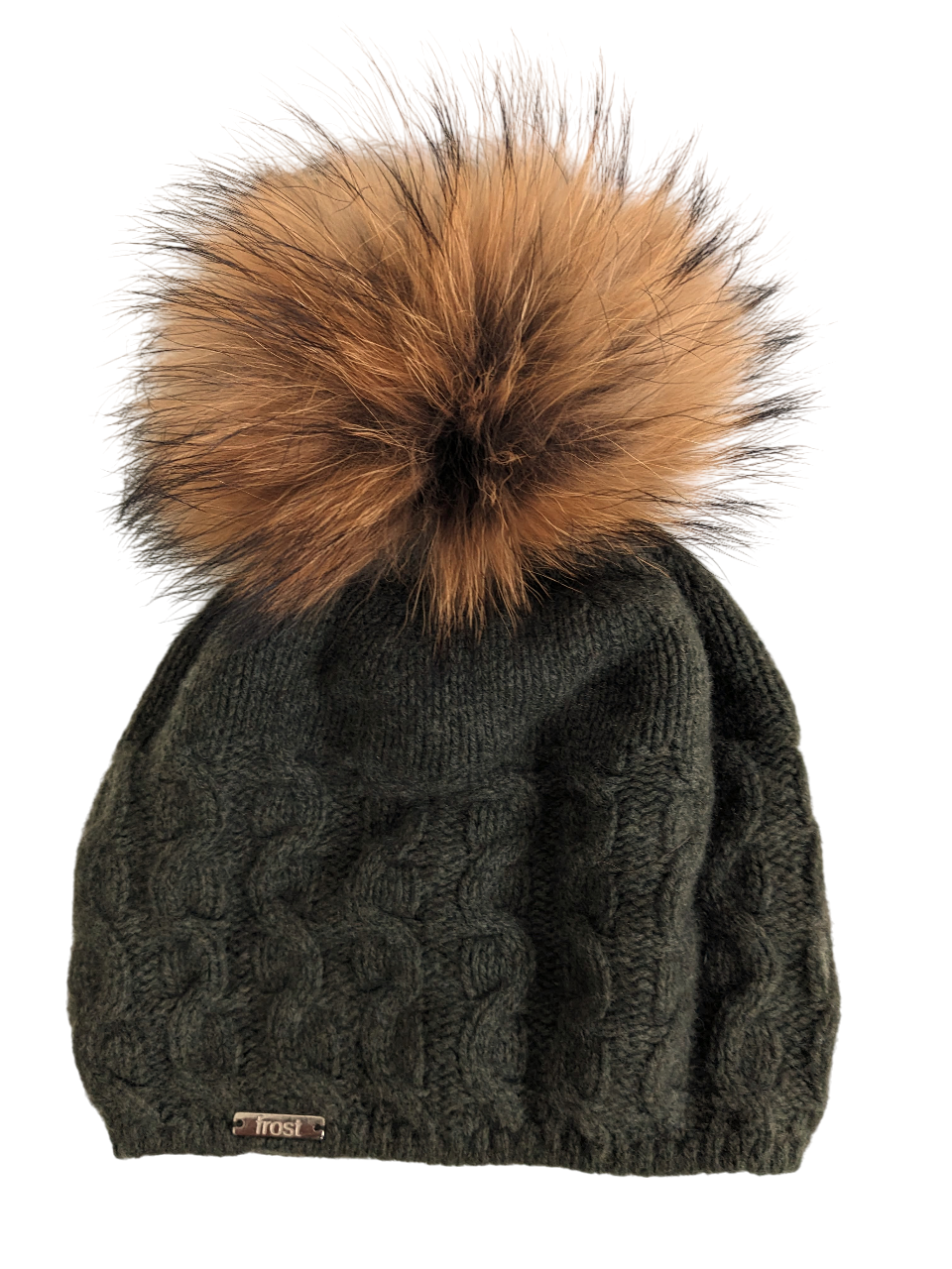 Frost Hats – Gorro - Mulher por atacado – Gorro de Malha de Cabo 50% Caxemira 50% Merino c/ Pom Pom de Pêlo Removível3