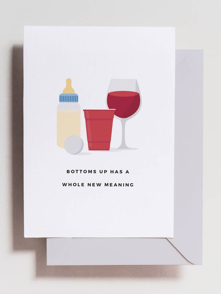 Bottenar upp Flaskkort för wholesale av Haven Print Co.