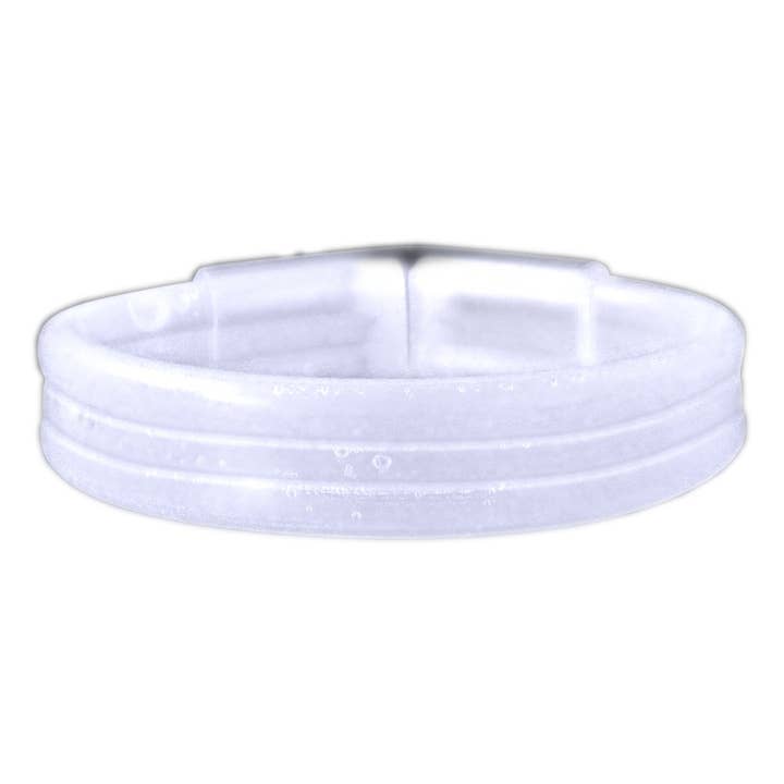 Blinkee.com, LLC - Wholesale Light-up toy – Kids & baby - Wide Glow Stick 8 Inch Bracelet White Pack of 25