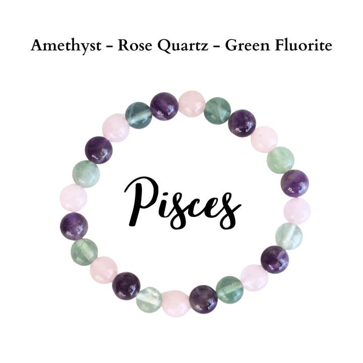 Zodiac Bracelet | Pisces | Healing Gemstone Bracelets. for wholesale by Soothing Crystals
