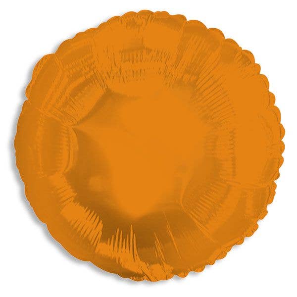 Solid Color Foil Balloon - Orange - Bagged for wholesale by Kelli's