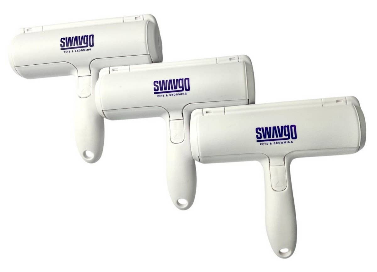 Salzmann Restwaren GmbH - Vendita all'ingrosso Strumento per la toelettatura del pelo - Cani - Rimuovi peli per animali SWAVGO, rullo adesivo e spazzola2