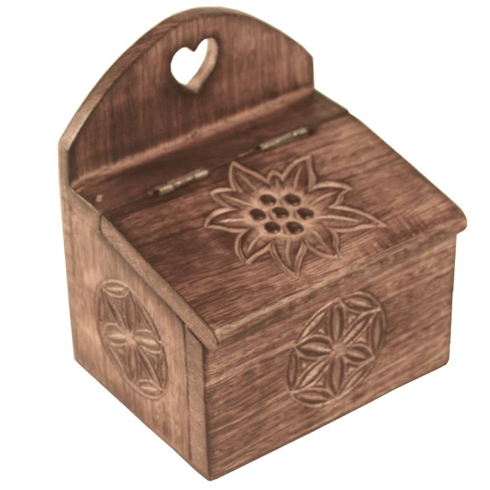 LES SCULPTEURS DU LAC – Galheteiro por atacado – Caixa de sal de madeira queimada1