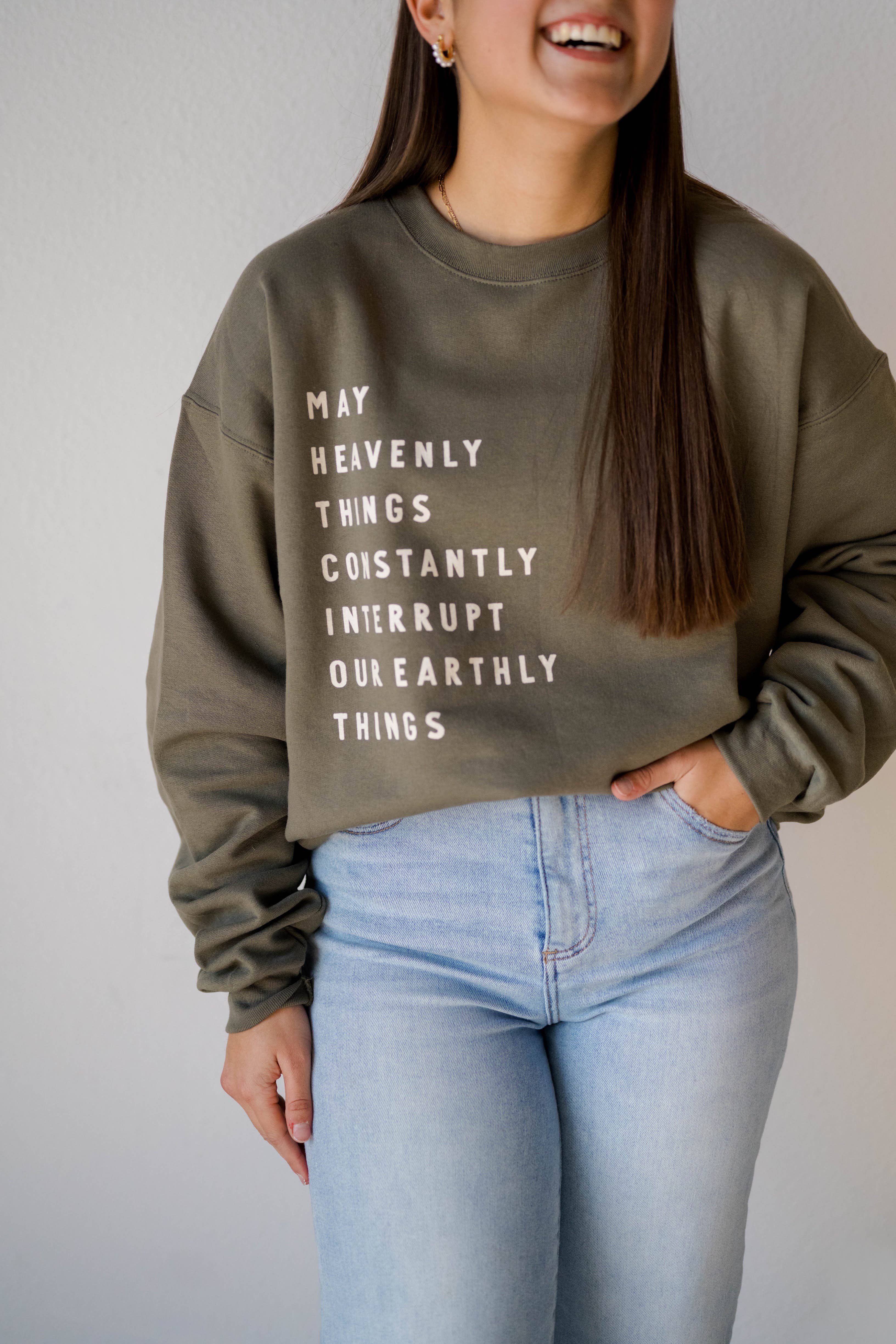 Dear Heart - Wholesale Graphic Sweatshirt - Women's - Heavenly Things Pullover | Christian Pullover 2