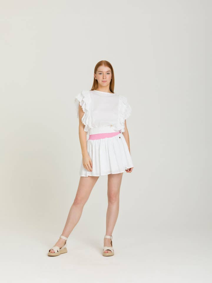 Pack lace ruffle t-shirt for wholesale by Jeremy Jean
