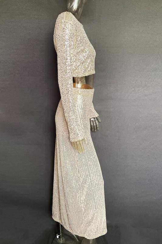 Queen Fashion - Wholesale Skirt - Women's - sequins long skirt12