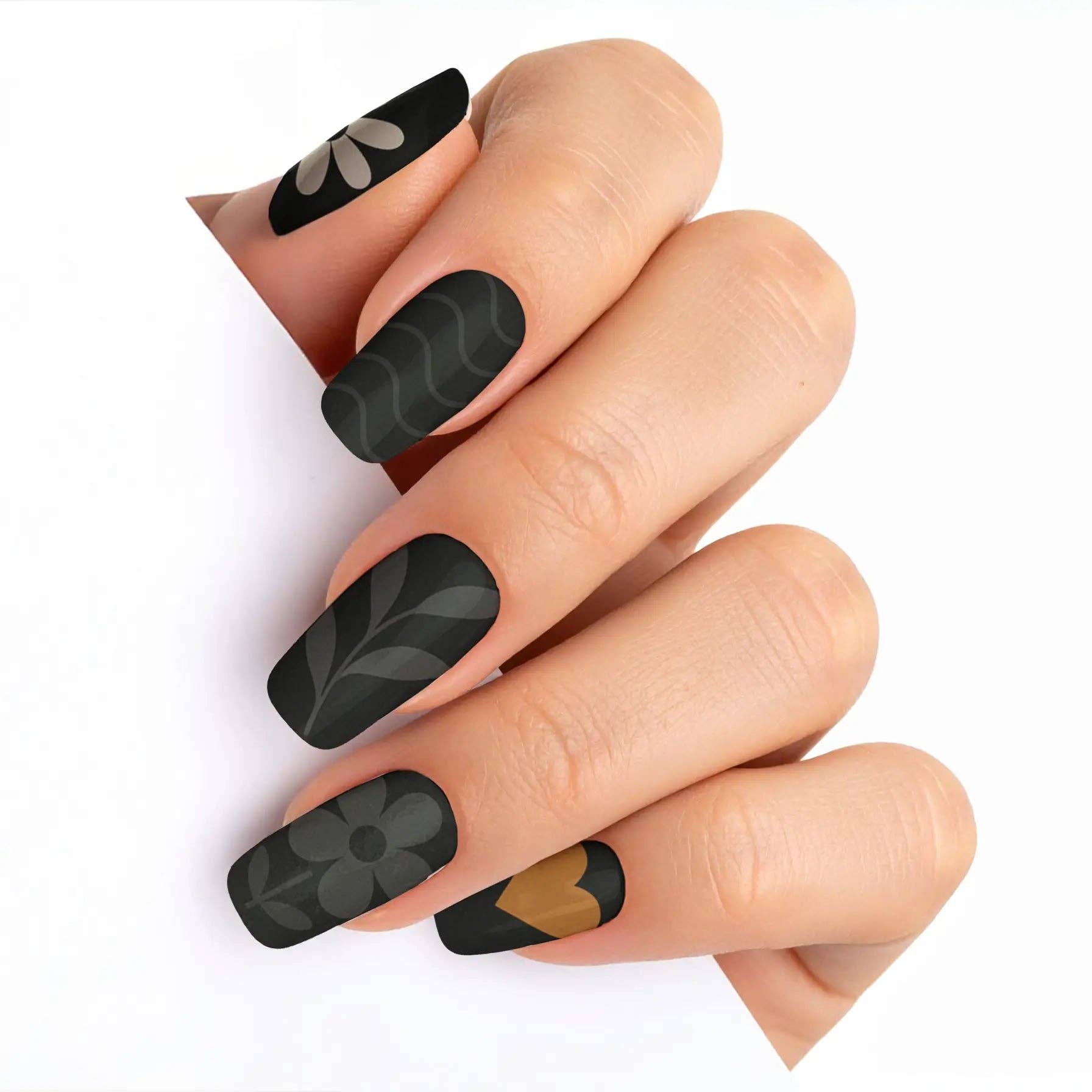 FYNE BODY - Wholesale Press-on/fake nails - Midnight Sunbeam Black Summer Press-On Nails80