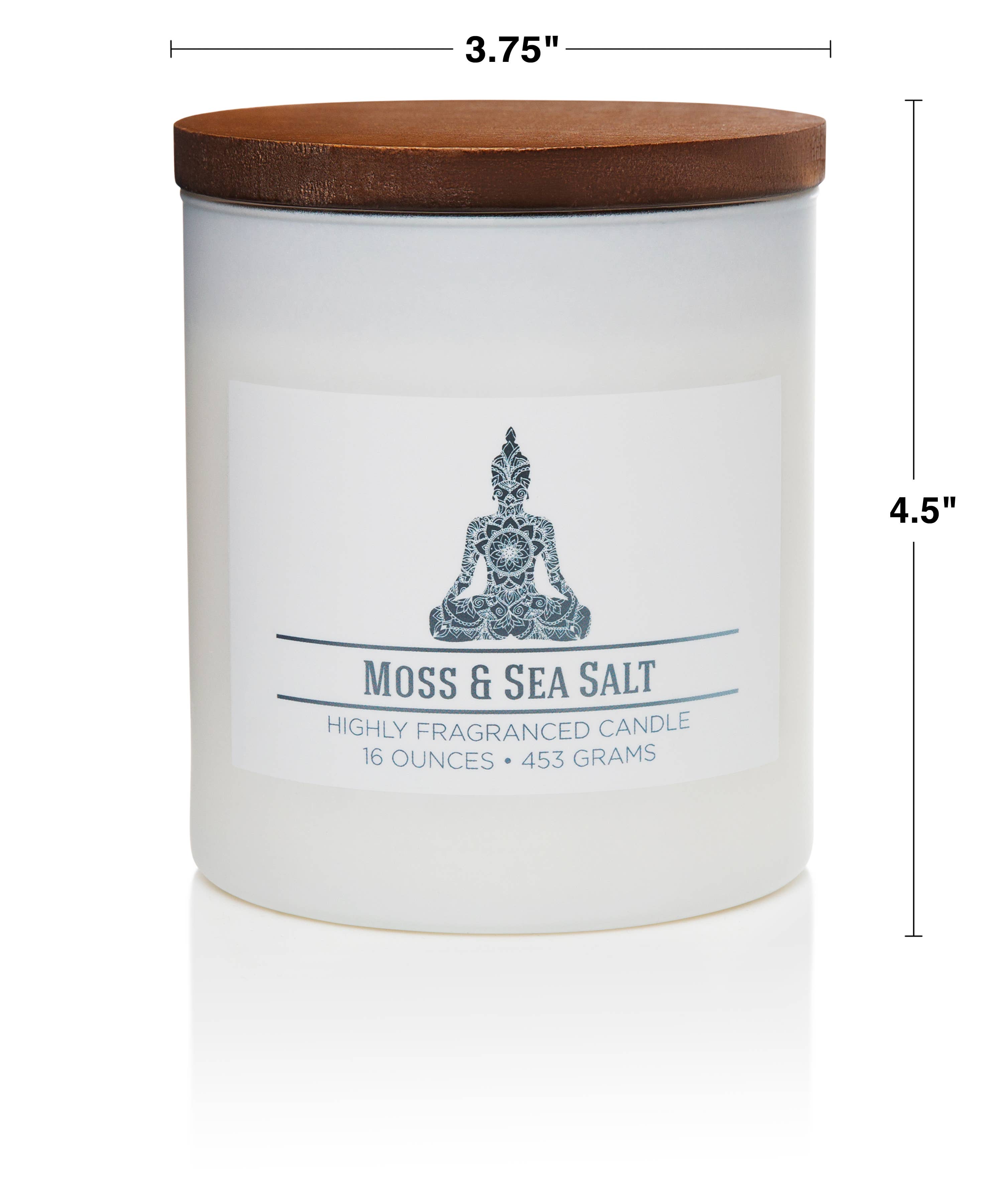 MVP Group International INC - Wholesale Jar/Filled Candle - Wellness Aromatherapy Candle Moss & Sea Salt, 2 Wick, 16oz3
