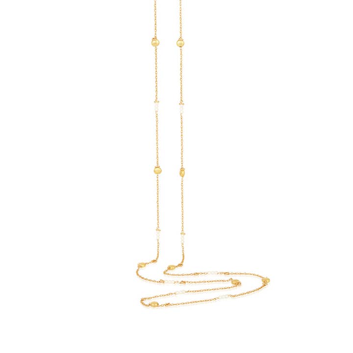 Colar Longo Eclipse de Meia Lua - Pérola por atacado de Mabel Chong