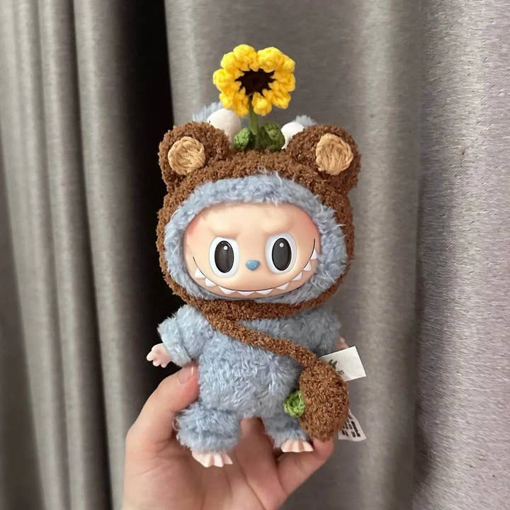 17cm Labubu Doll Clothes Sunflower Red Flower Heartbeat Macaron for wholesale by THE INTSUP USA