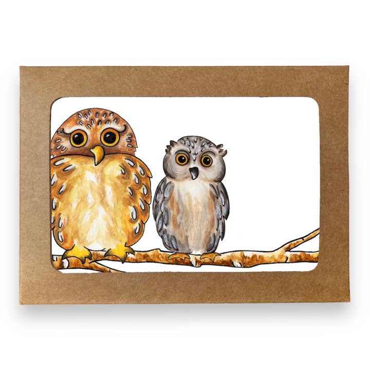 Cartes de correspondance en forme de hibou, vierges pour la vente par Whimsicals Paperie
