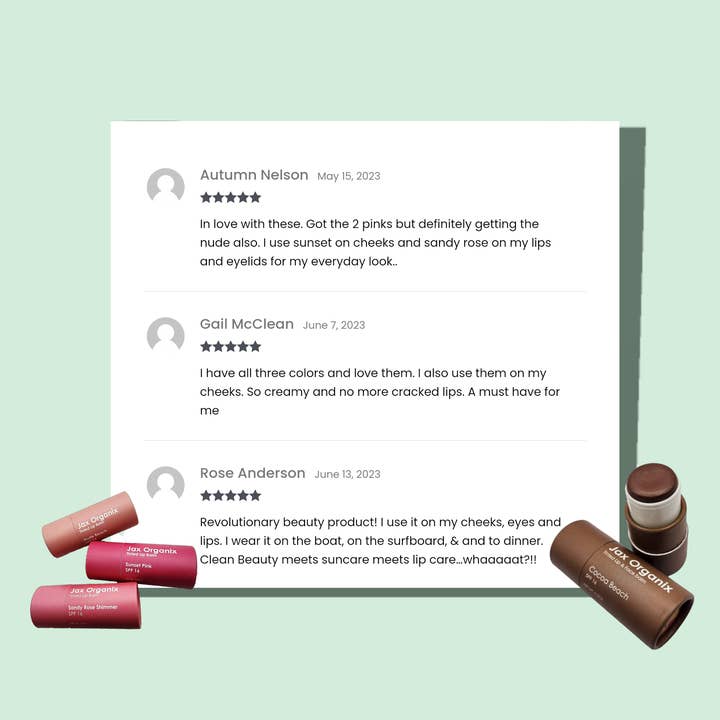 Jax Organix - Wholesale Lip Balm - Jax Organix SPF 16 Tinted Lip& Face Balm10