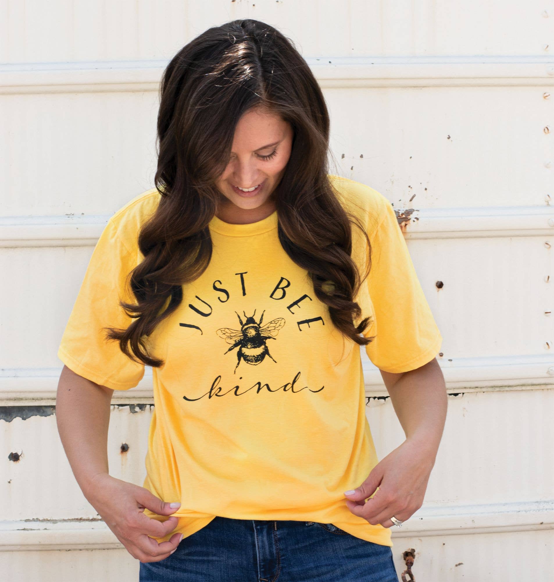 Col House Designs - Wholesale Screen Printed T-Shirt - Women's - Just Bee Kind T-Shirt0
