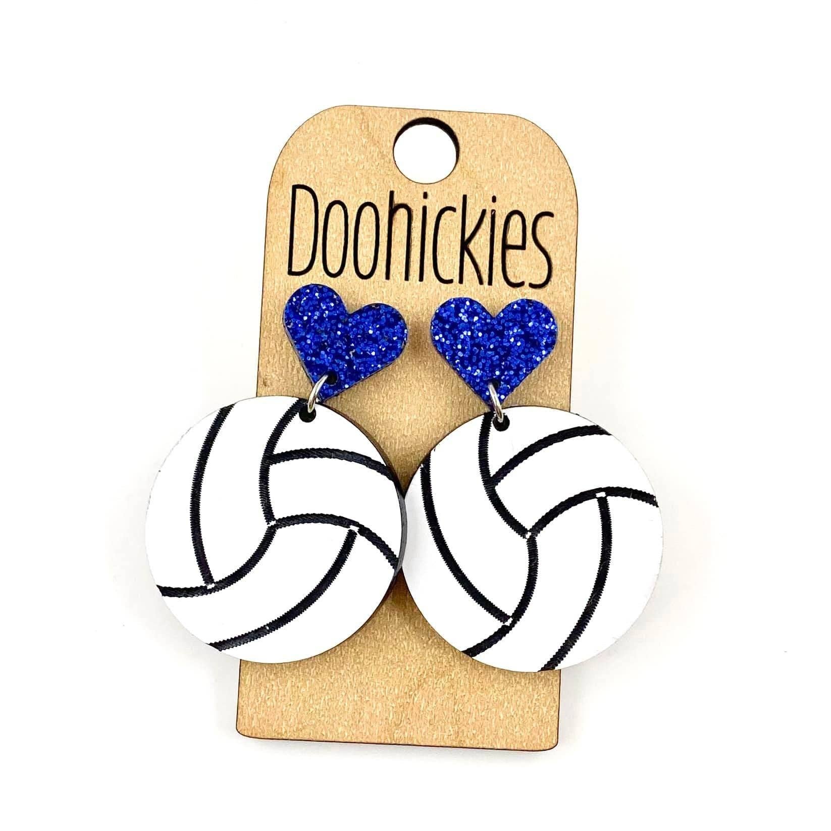 Doohickies - Vendita all'ingrosso Orecchini pendenti - Ciondoli da pallavolo personalizzati I Heart da 1,9" - Orecchini sportivi7