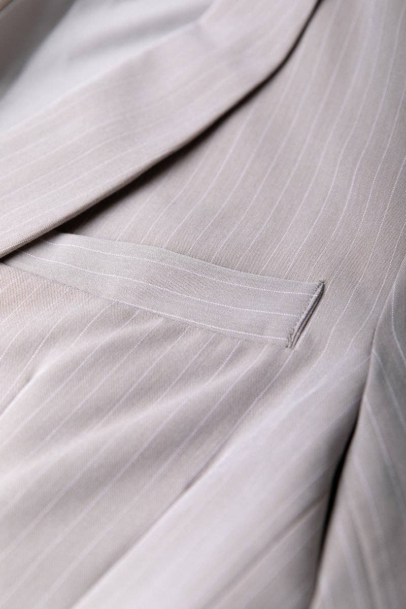 Izzy Pinstripe Blazer | Beige for wholesale on Faire11