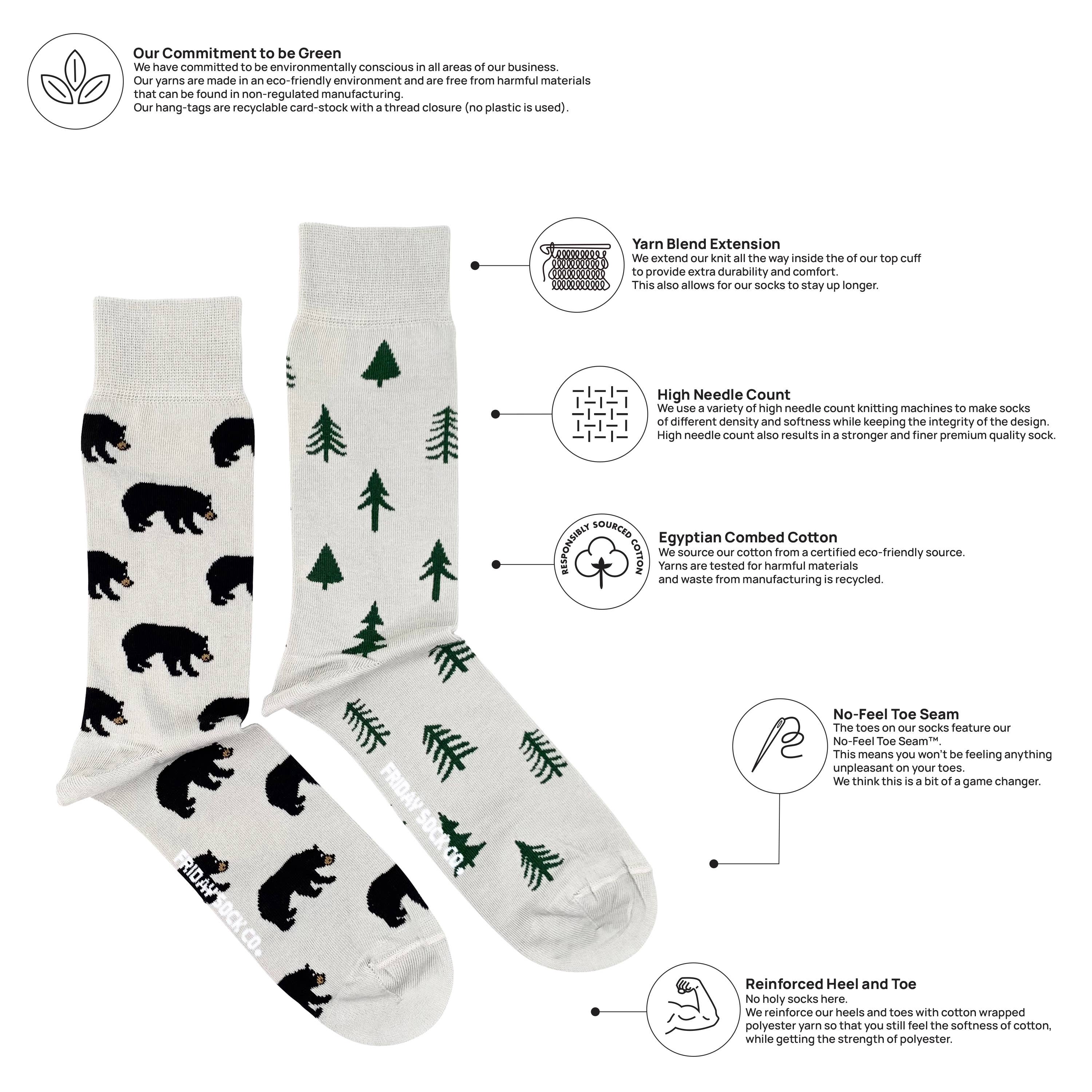 Friday Sock Co. - Wholesale Socks - Men's - Men’s Bear and Trees Socks2