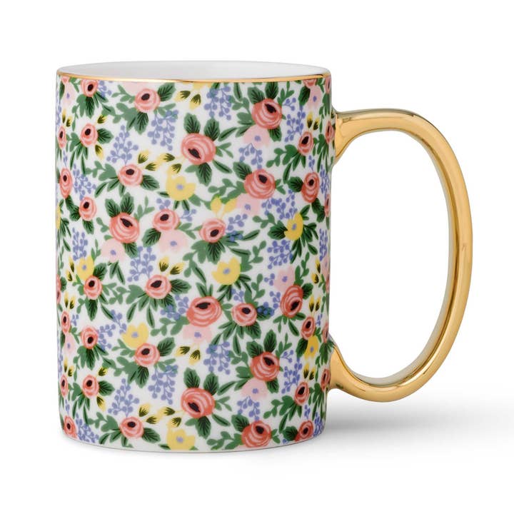 Rosa Porcelain Mug for wholesale by Rifle Paper Co.