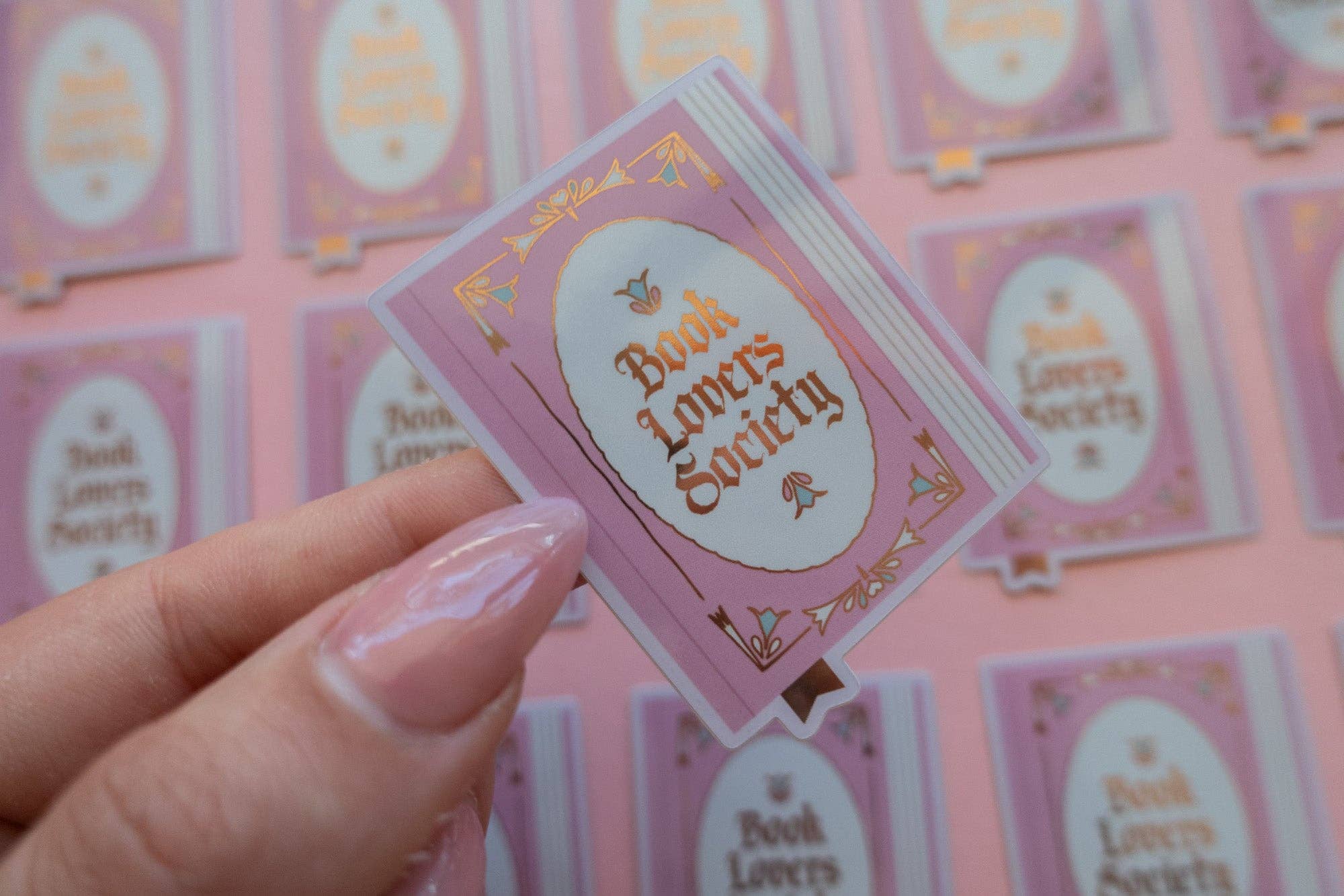 Jollie Ollie Designs - Wholesale Sticker - Book Society Sticker [with gold foil]14